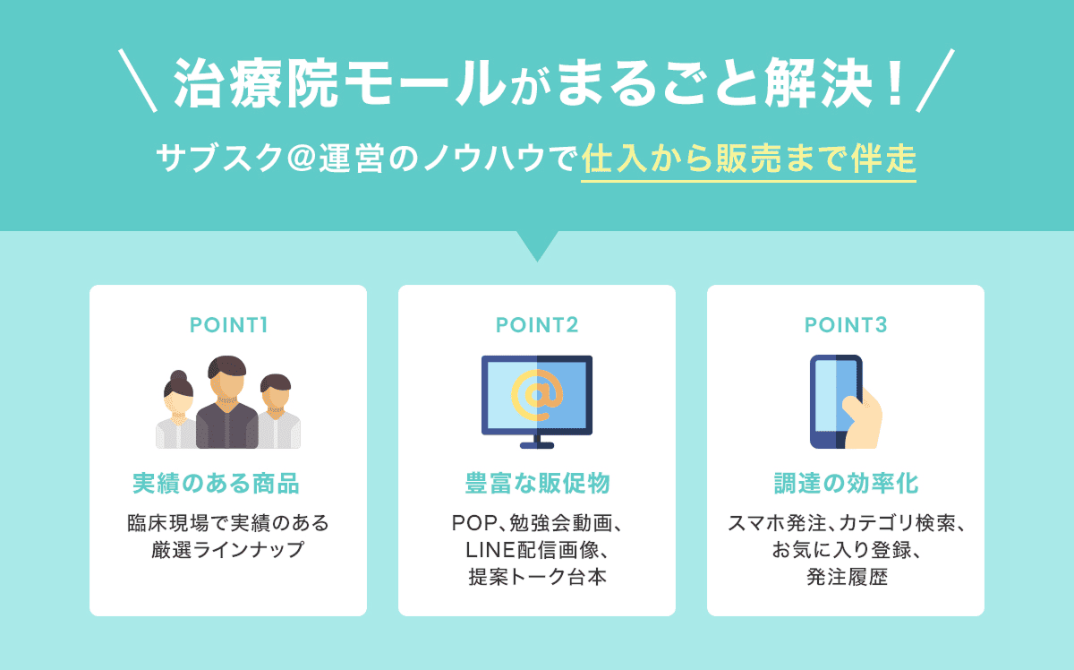 治療院モールがまるごと解決！